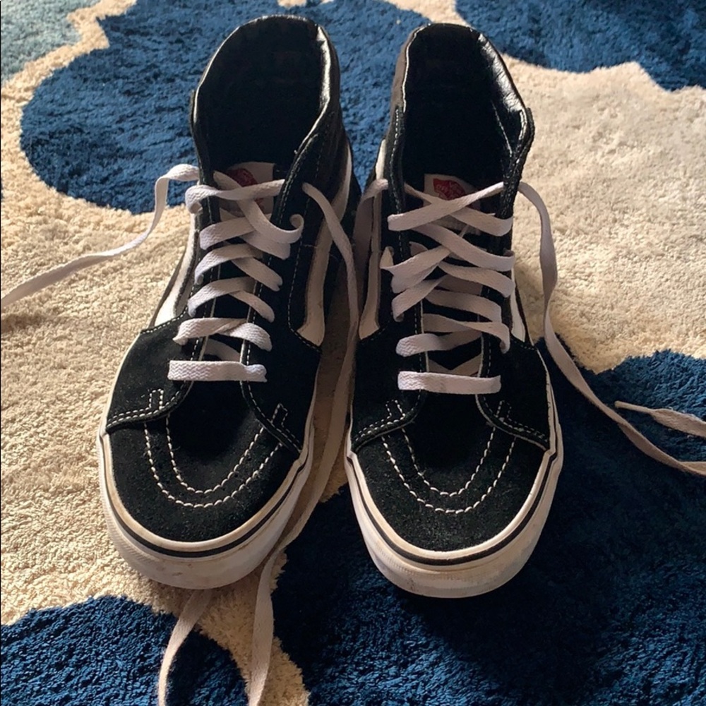 High top cute black and white vans (Size woman)